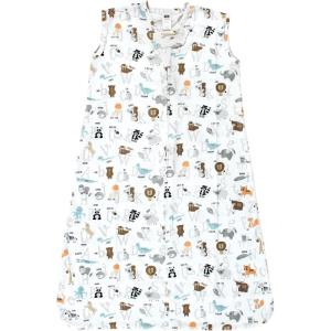 imageHudson Baby Unisex BabyCotton Sleeveless Wearable Sleeping Bag Sack BlanketAlphabet Animals