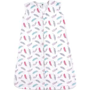 imageHudson Baby Unisex BabyCotton Sleeveless Wearable Sleeping Bag Sack BlanketFeathers