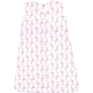 imageHudson Baby Unisex BabyCotton Sleeveless Wearable Sleeping Bag Sack BlanketFlamingo