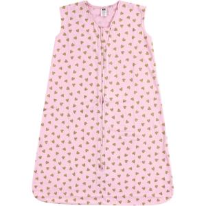 imageHudson Baby Unisex BabyCotton Sleeveless Wearable Sleeping Bag Sack BlanketGold Hearts