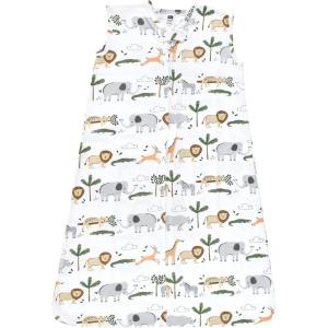 imageHudson Baby Unisex BabyCotton Sleeveless Wearable Sleeping Bag Sack BlanketSafari Life