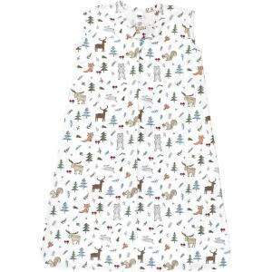 imageHudson Baby Unisex BabyCotton Sleeveless Wearable Sleeping Bag Sack BlanketWoodland Friends
