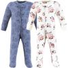 imageHudson Baby Unisex Baby Thermal Zipper Sleep and Play 2pkDusty Rose Floral