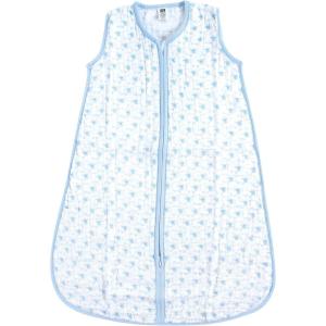 imageHudson Baby Unisex BabyMuslin Cotton Sleeveless Wearable Sleeping Bag Sack BlanketBlue Sheep