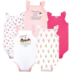 imageHudson Baby Unisex Baby Cotton Sleeveless BodysuitsBanana Split