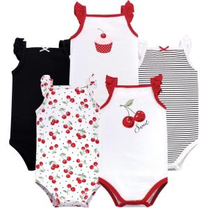 imageHudson Baby Unisex Baby Cotton Sleeveless BodysuitsCherries