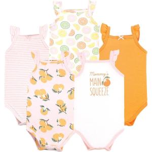 imageHudson Baby Unisex Baby Cotton Sleeveless BodysuitsCitrus Orange