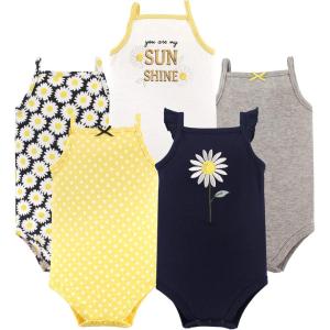 imageHudson Baby Unisex Baby Cotton Sleeveless BodysuitsDaisy
