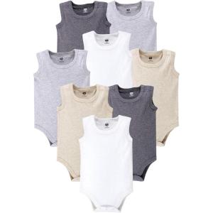 imageHudson Baby Unisex Baby Cotton Sleeveless BodysuitsHeather Gray