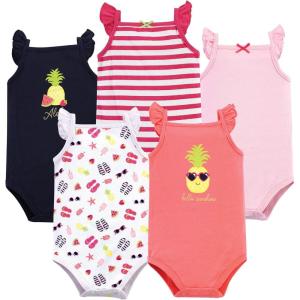 imageHudson Baby Unisex Baby Cotton Sleeveless BodysuitsHello Sunshine
