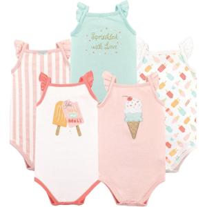 imageHudson Baby Unisex Baby Cotton Sleeveless BodysuitsIce Cream