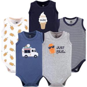imageHudson Baby Unisex Baby Cotton Sleeveless BodysuitsIce Cream Truck