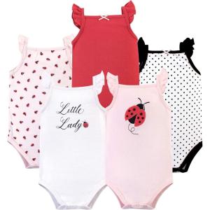 imageHudson Baby Unisex Baby Cotton Sleeveless BodysuitsLadybug