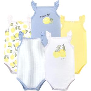 imageHudson Baby Unisex Baby Cotton Sleeveless BodysuitsLemon