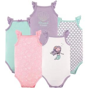 imageHudson Baby Unisex Baby Cotton Sleeveless BodysuitsMermaid