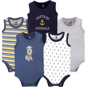 imageHudson Baby Unisex Baby Cotton Sleeveless BodysuitsSailor Dog