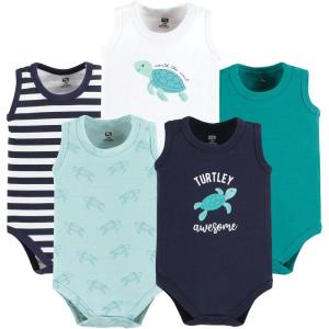 imageHudson Baby Unisex Baby Cotton Sleeveless BodysuitsSea Turtle