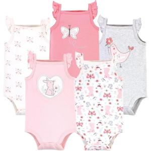 imageHudson Baby Unisex Baby Cotton Sleeveless BodysuitsSweet Bunny
