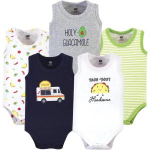 imageHudson Baby Unisex Baby Cotton Sleeveless BodysuitsTaco Truck