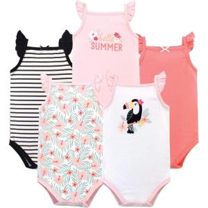 imageHudson Baby Unisex Baby Cotton Sleeveless BodysuitsTropical Toucan