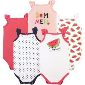 imageHudson Baby Unisex Baby Cotton Sleeveless BodysuitsWatermelon