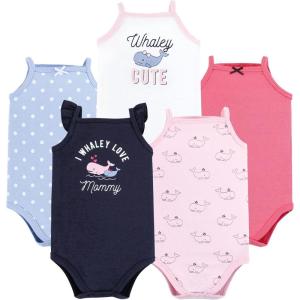 imageHudson Baby Unisex Baby Cotton Sleeveless BodysuitsWhaley Cute Girl