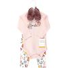 imageHudson Baby Baby Cotton Bodysuit Pant and Shoe SetBonita Long Sleeve