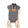 imageHudson Baby Baby Cotton Bodysuit Pant and Shoe SetBoy Forest