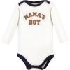 imageHudson Baby Baby Cotton Bodysuit Pant and Shoe SetBrown Navy Mamas Boy