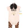 imageHudson Baby Baby Cotton Bodysuit Pant and Shoe SetCinnamon Hearts Short Sleeve
