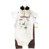 imageHudson Baby Baby Cotton Bodysuit Pant and Shoe SetDinosaur Adventures