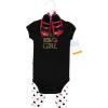 imageHudson Baby Baby Cotton Bodysuit Pant and Shoe SetGirl Daddy Red Black