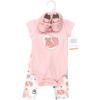 imageHudson Baby Baby Cotton Bodysuit Pant and Shoe SetGirl Forest