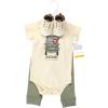 imageHudson Baby Baby Cotton Bodysuit Pant and Shoe SetGoing on Safari Short Sleeve