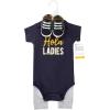 imageHudson Baby Baby Cotton Bodysuit Pant and Shoe SetHola Ladies Short Sleeve