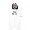 imageHudson Baby Baby Cotton Bodysuit Pant and Shoe SetLittle Sister Bow