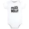 imageHudson Baby Baby Cotton Bodysuit Pant and Shoe SetModern Milk Belly