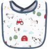 imageHudson Baby Unisex BabyCotton BibsBoy Farm Animals