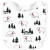 imageHudson Baby Unisex BabyCotton BibsBuffalo Plaid Bear