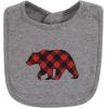 imageHudson Baby Unisex BabyCotton BibsBuffalo Plaid Bear
