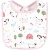 imageHudson Baby Unisex BabyCotton BibsGirl Farm Animals