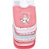 imageHudson Baby Unisex BabyCotton BibsGirl Farm Animals