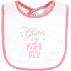 imageHudson Baby Unisex BabyCotton BibsGlitter Unicorn