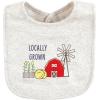 imageHudson Baby Unisex BabyCotton BibsGreen Farm Animals