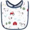 imageHudson Baby Unisex BabyCotton BibsGreen Farm Animals