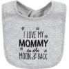 imageHudson Baby Unisex BabyCotton BibsMom Dad Moon and Back