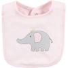 imageHudson Baby Unisex BabyCotton BibsPink Gray Elephant