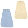 imageHudson Baby Unisex Baby Plush Sleeping Bag Sack Blanket Bundle Cream Microfleece 2Pack 1218 MonthsBlue Cream
