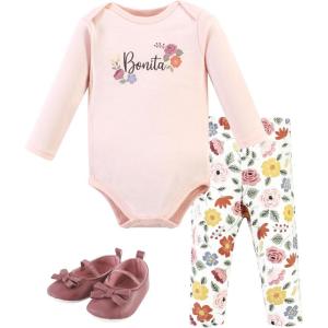 imageHudson Baby Baby Cotton Bodysuit Pant and Shoe SetBonita Long Sleeve