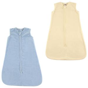 imageHudson Baby Unisex Baby Plush Sleeping Bag Sack Blanket Bundle Cream Microfleece 2Pack 1218 MonthsBlue Cream